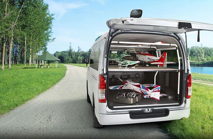 <img src='img/customize_slide_caption4.png' alt='RCホビー'>デリケートで運搬が難しい大型のRCホビーも荷室空間を自由に使えるMRTなら安心です。 RCホビー